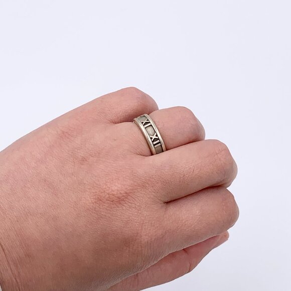 Authentic Tiffany & Co 925 Silver Atlas Medium Ring Size 6 - Picture 9 of 9